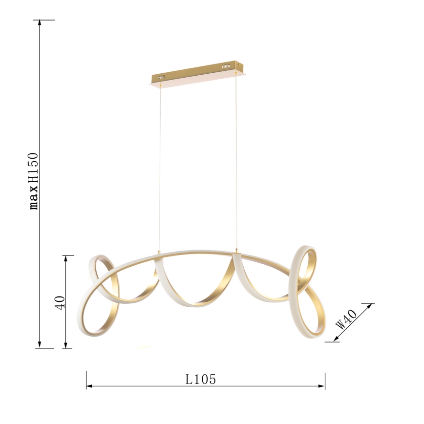 ONLI - LED-Hängeleuchte KIRA LED/60W/230V 4000K golden