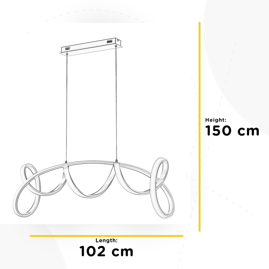 ONLI - LED-Hängeleuchte KIRA LED/60W/230V 4000K golden