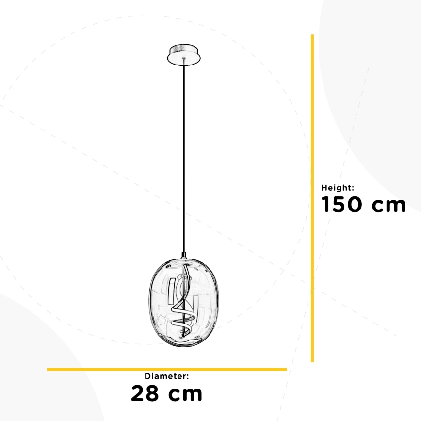 ONLI - LED-Hängeleuchte LILLY LED/12W/230V 4000K schwarz