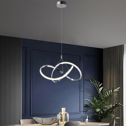 ONLI - LED-Hängeleuchte LOOP LED/40W/230V 4000K glänzendes Chrom