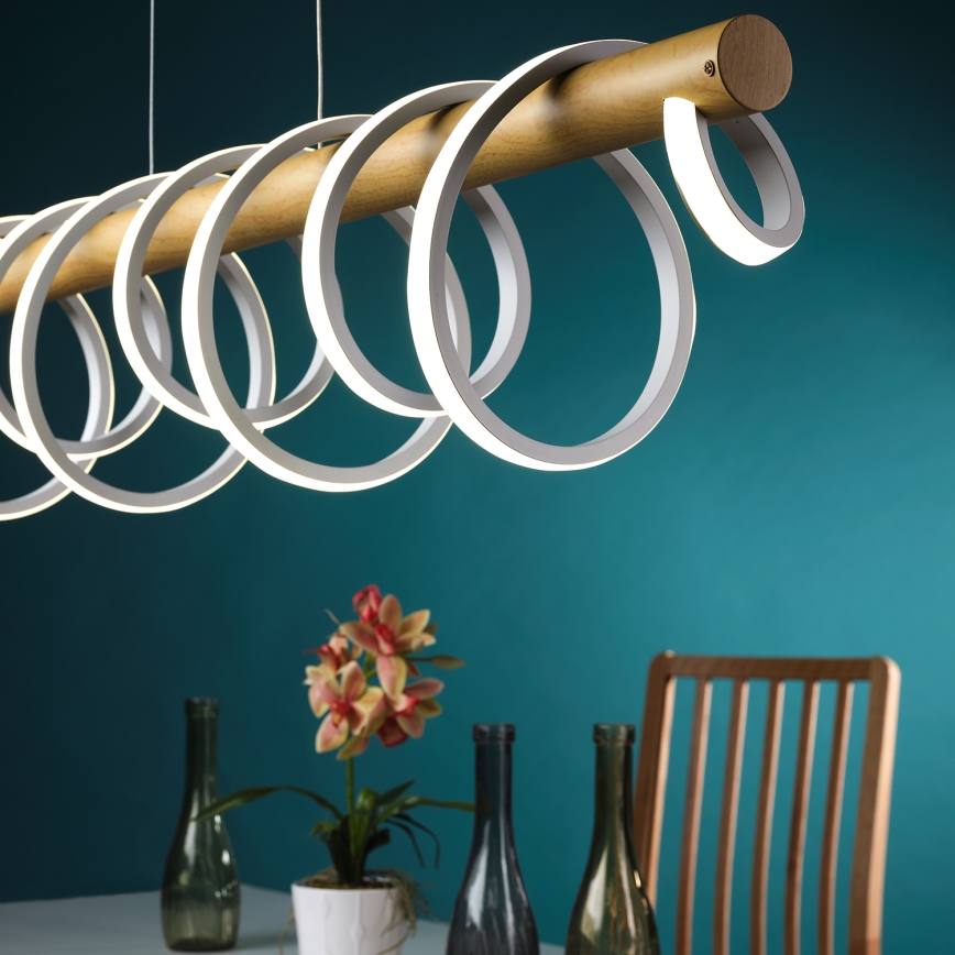 ONLI - LED-Hängeleuchte NILO LED/70W/230V 4000K braun/weiß