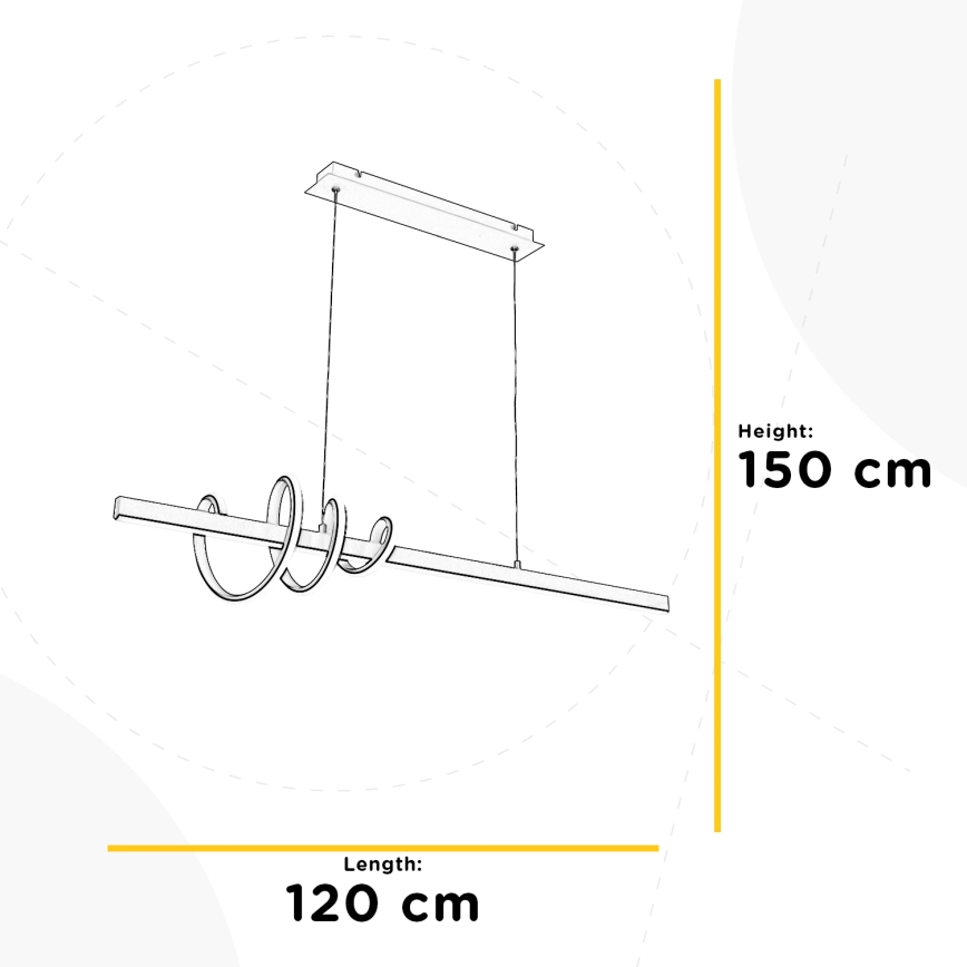 ONLI - LED-Hängeleuchte SWING LED/30W/230V 4000K schwarz