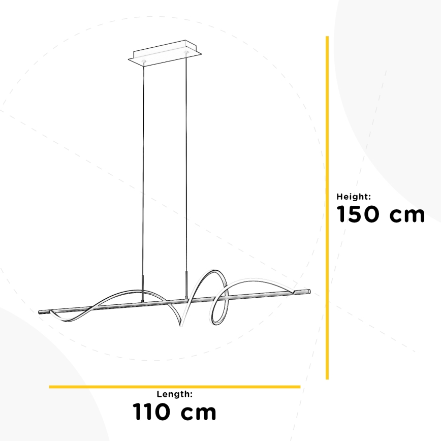 ONLI - LED-Hängeleuchte TWIST LED/30W/230V 4000K schwarz