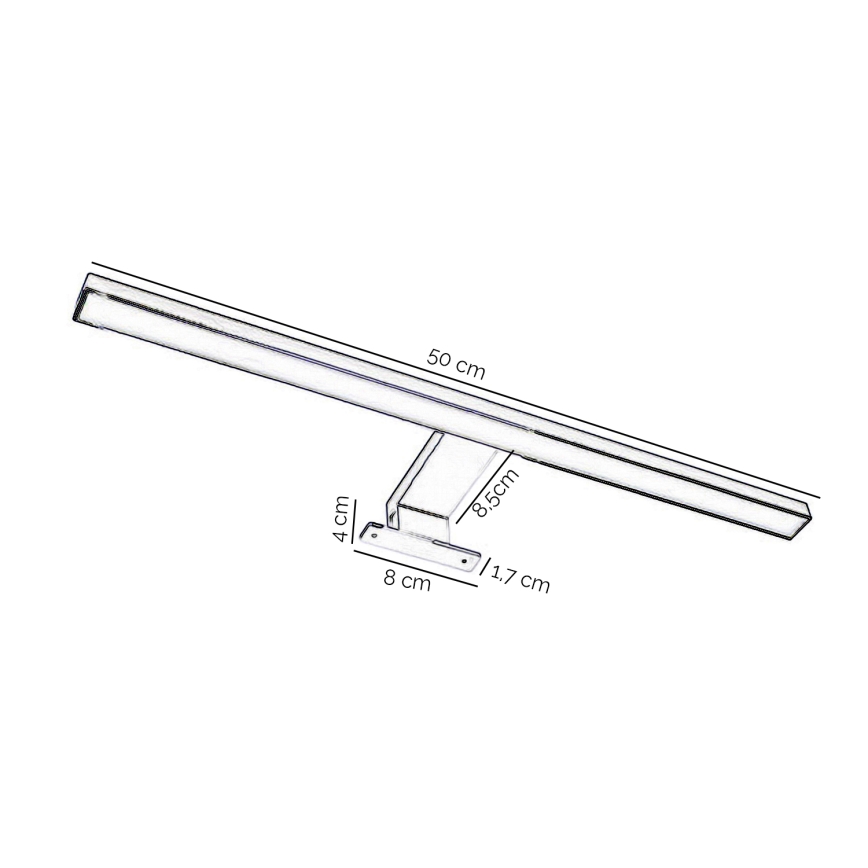 ONLI - LED-Spiegelbeleuchtung für Badezimmer NEMO LED/5,5W/230V 4000K 50 cm IP44 matt Chrom