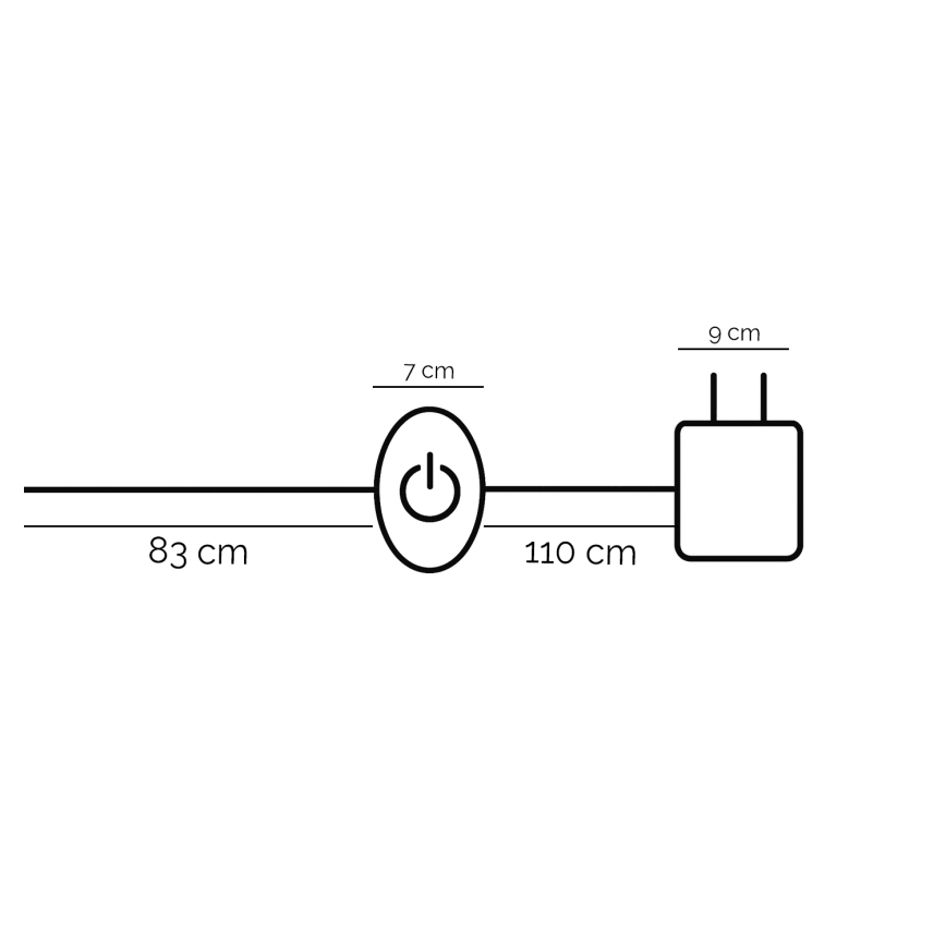 ONLI -  LED-Stehleuchte DAFNE LED/38W/230V 4000K schwarz