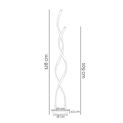 ONLI -  LED-Stehleuchte DAFNE LED/38W/230V 4000K schwarz