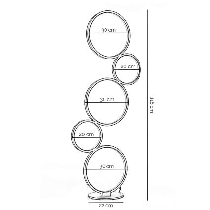 ONLI - LED Stehleuchte RINGS LED/58W/230V 4000K schwarz