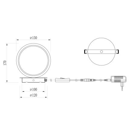 ONLI - LED Tischlampe NOELIA LED/4W/230V 17 cm schwarz