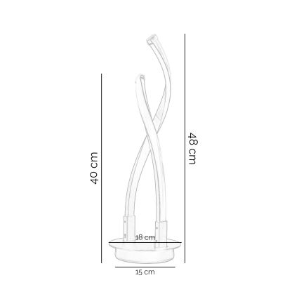 ONLI - LED-Tischleuchte DAFNE LED/12W/230V 4000K 48 cm schwarz