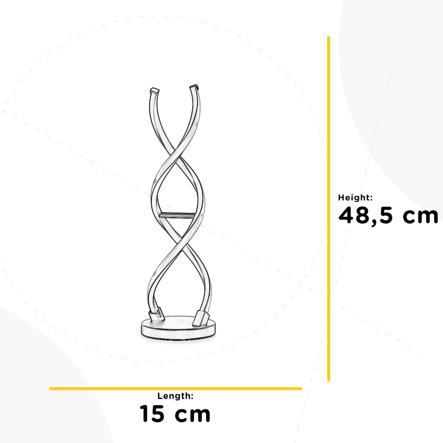 ONLI - LED-Tischleuchte DNA LED/12W/230V 4000K 48,5 cm silbern