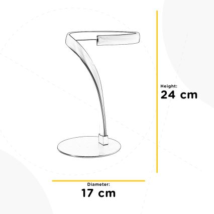 ONLI - LED-Tischleuchte INFINITY LED/12W/230V 4500K 24 cm matt Chrom