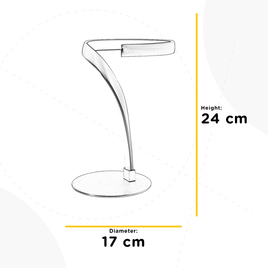 ONLI - LED-Tischleuchte INFINITY LED/12W/230V 4500K 24 cm matt Chrom