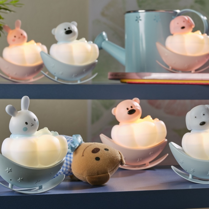 ONLI - Wiederaufladbares LED-Kinder-Nachtlicht NUVOLINA LED/2,5W/5V 300 mAh Häschen/blau