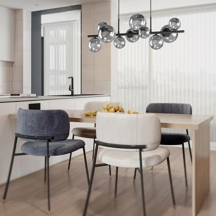 ONLI - Pendelleuchte mit Kabel PALOMA 10xG9/3W/230V schwarz/rauchfarben