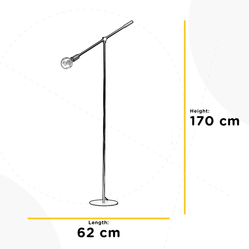 ONLI - Stehleuchte ASTE 1xE27/15W/230V schwarz/golden
