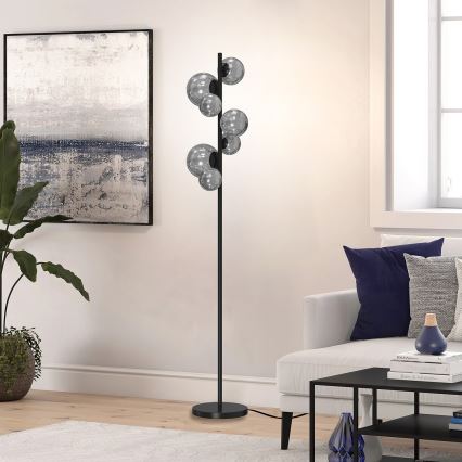 ONLI - Stehleuchte PALOMA 7xG9/10W/230V schwarz/rauchig