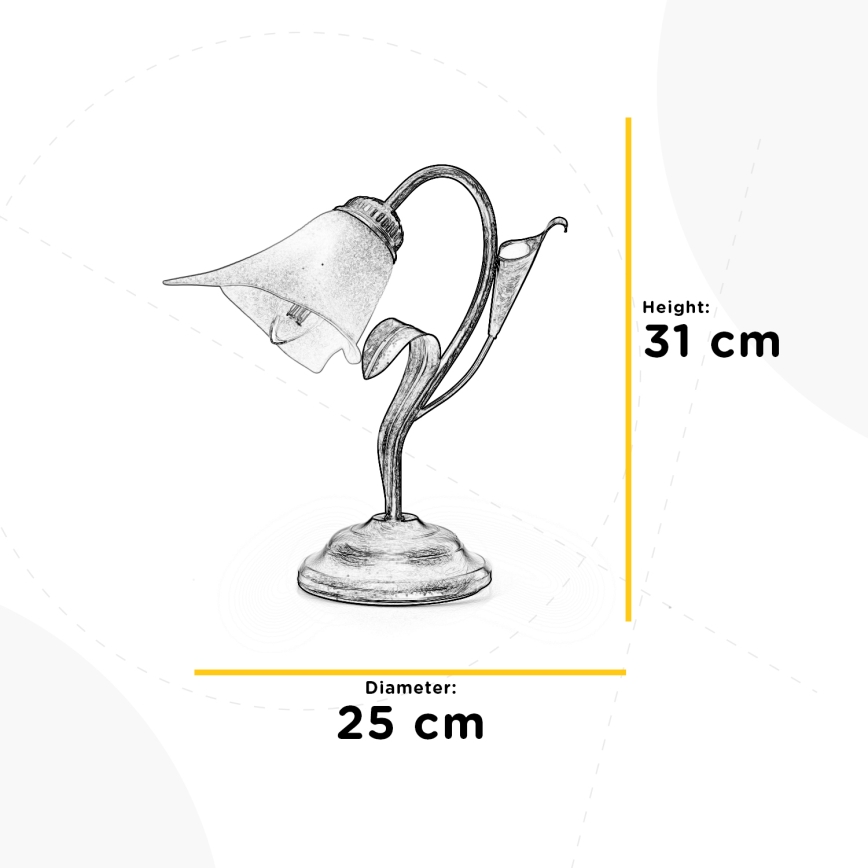 ONLI - Tischlampe LUCREZIA 1xE14/6W/230V cremefarben