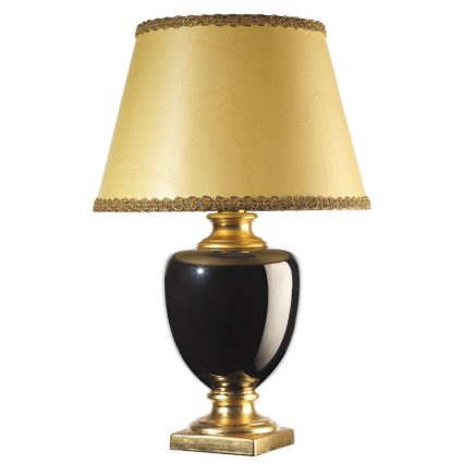 ONLI - Tischlampe MOZART 1xE27/22W/230V schwarz/golden 75 cm