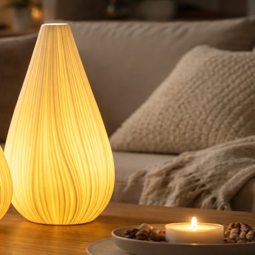 ONLI - Tischlampe NUVIA 1xE14/6W/230V 32 cm weiß