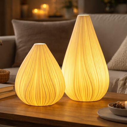 ONLI - Tischlampe NUVIA 1xE14/6W/230V 32 cm weiß