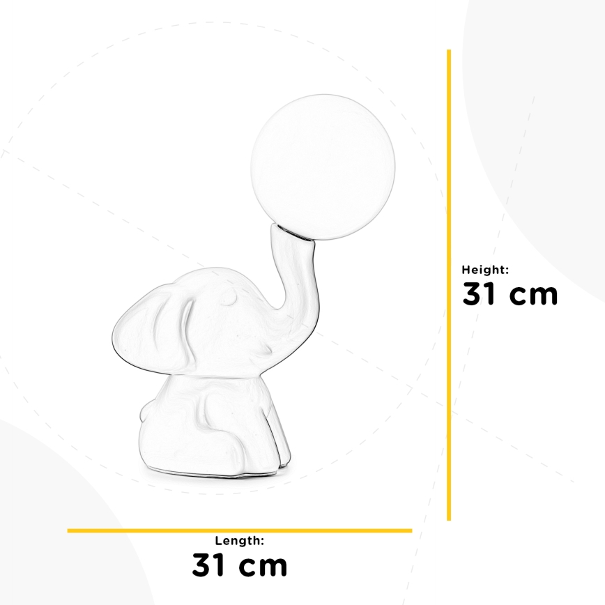 ONLI - Tischlampe PORCELLANA 1xG9/6W/230V 31 cm Elefant