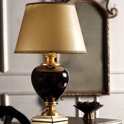 ONLI - Tischleuchte AMADEUS 1xE27/15W/230V 72 cm schwarz/golden