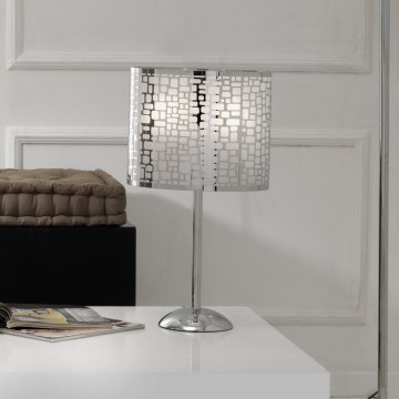 ONLI - Tischleuchte BRUCE 1xE27/15W/230V 52 cm matt Chrom