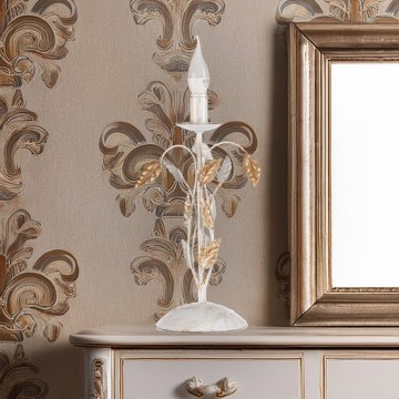 ONLI - Tischleuchte COLLANA 1xE14/6W/230V 40 cm weiß