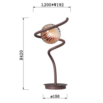 ONLI - Tischleuchte FRIDA 1xG9/10W/230V 42 cm kupfern