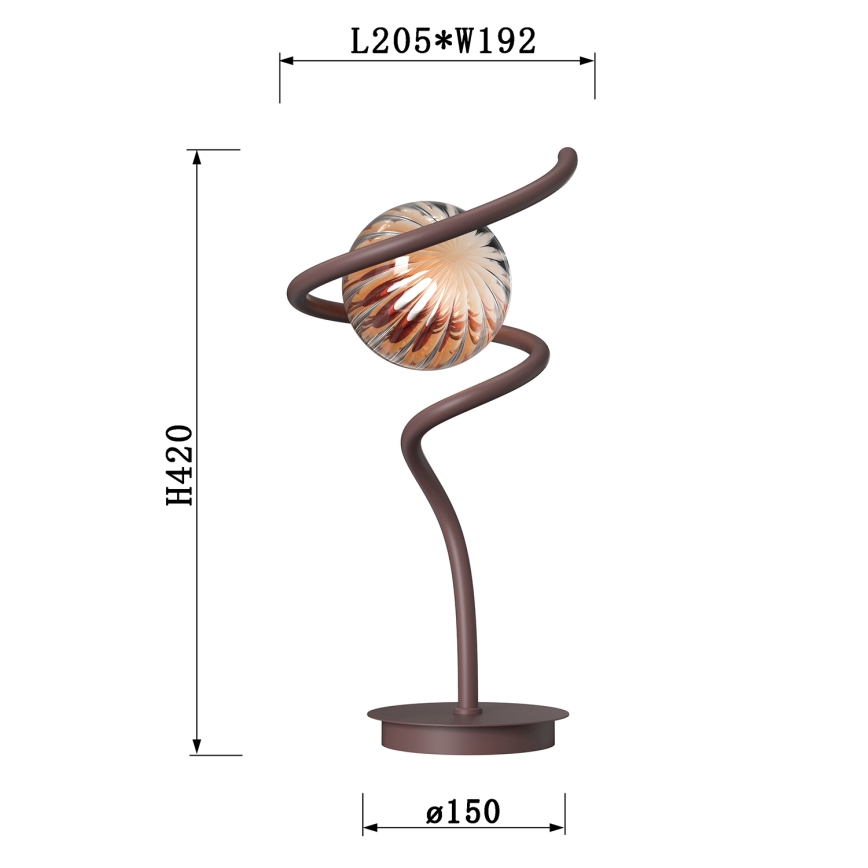 ONLI - Tischleuchte FRIDA 1xG9/10W/230V 42 cm kupfern