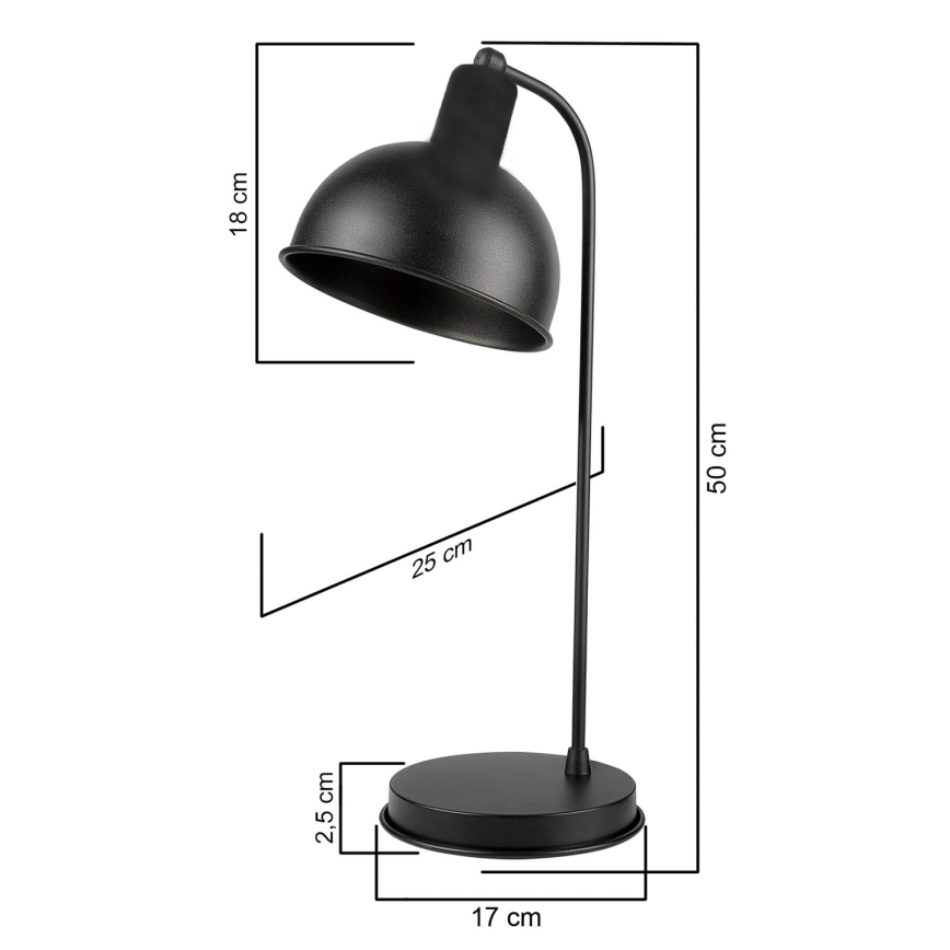 ONLI - Tischleuchte ISTANBUL 1xE27/22W/230V 50 cm schwarz