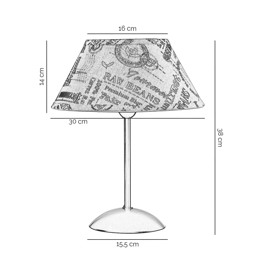 ONLI - Tischleuchte MAIDA 1xE27/15W/230V 38 cm braun