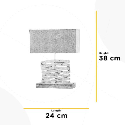ONLI - Tischleuchte MARICA 1xE27/22W/230V beige 38 cm