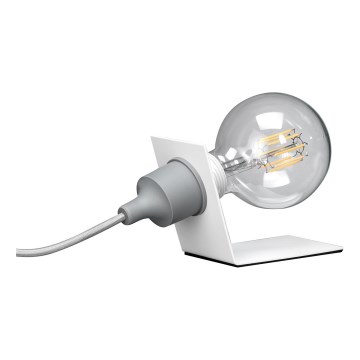 ONLI - Tischleuchte WIRE 1xE27/15W/230V 9 cm grau/weiß