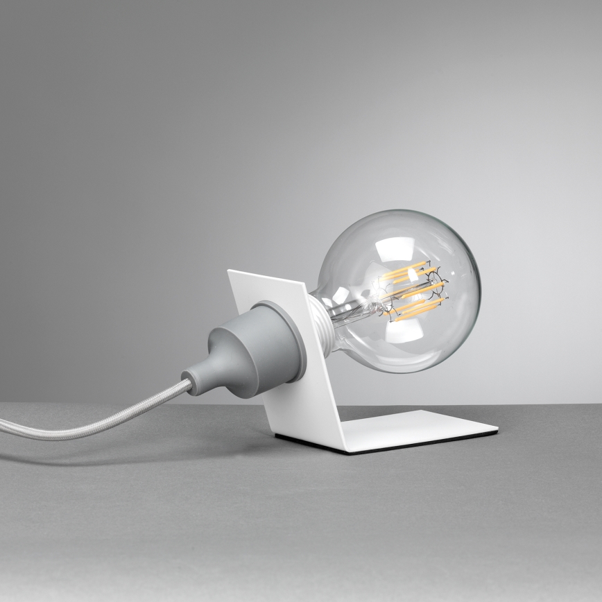 ONLI - Tischleuchte WIRE 1xE27/15W/230V 9 cm grau/weiß