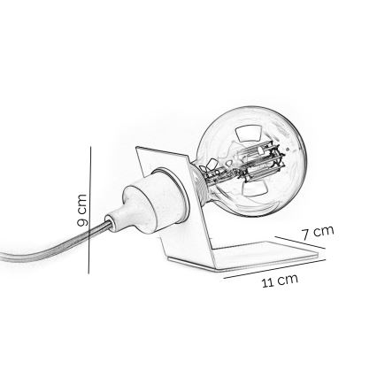 ONLI - Tischleuchte WIRE 1xE27/15W/230V 9 cm schwarz