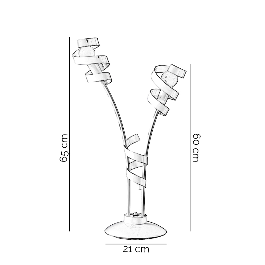 ONLI - Tischleuchte ZOE 2xE14/6W/230V 65 cm weiß