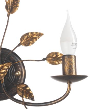 ONLI - Wandleuchte COLLANA 1xE14/6W/230V bronzen/golden