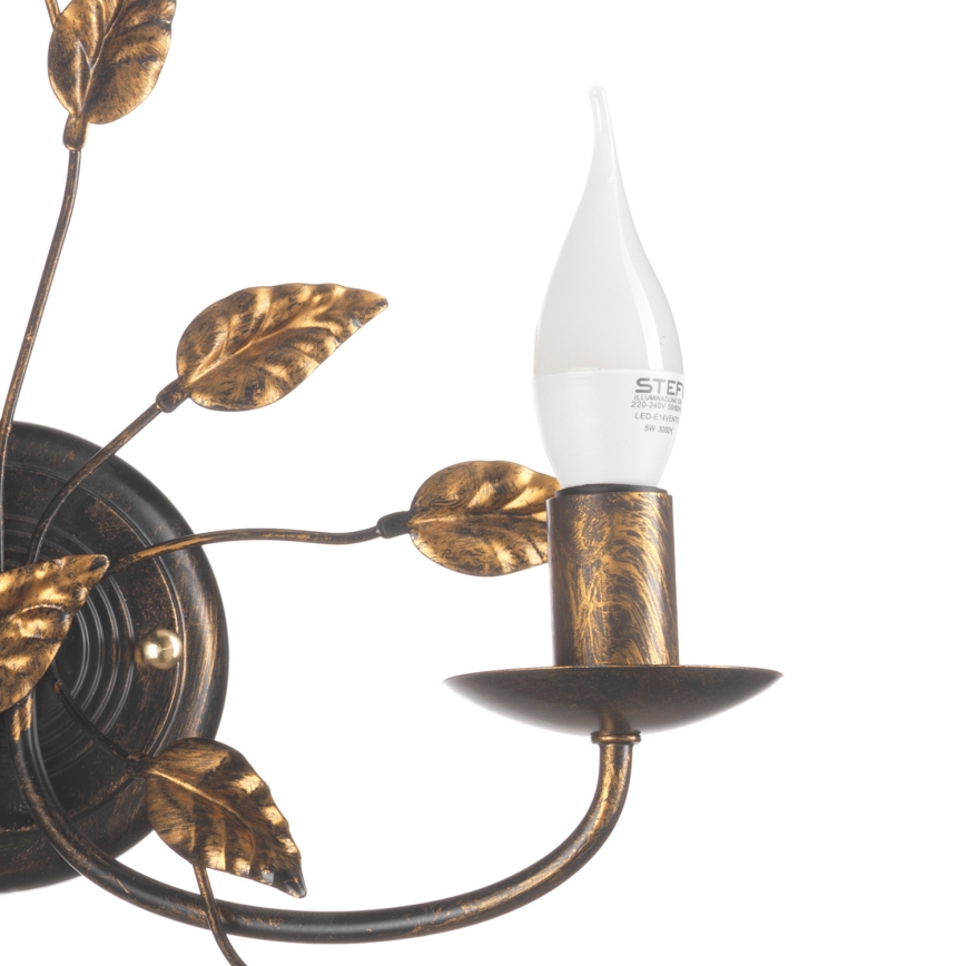 ONLI - Wandleuchte COLLANA 1xE14/6W/230V bronzen/golden