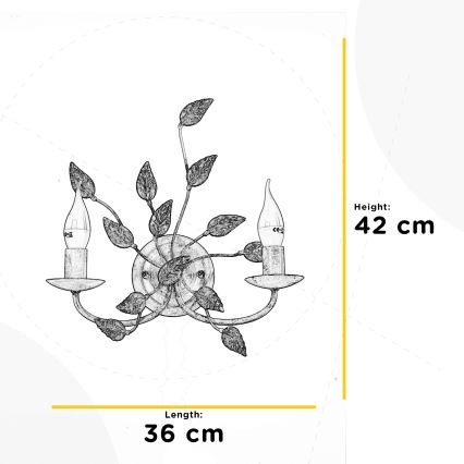 ONLI - Wandleuchte COLLANA 1xE14/6W/230V bronzen/golden