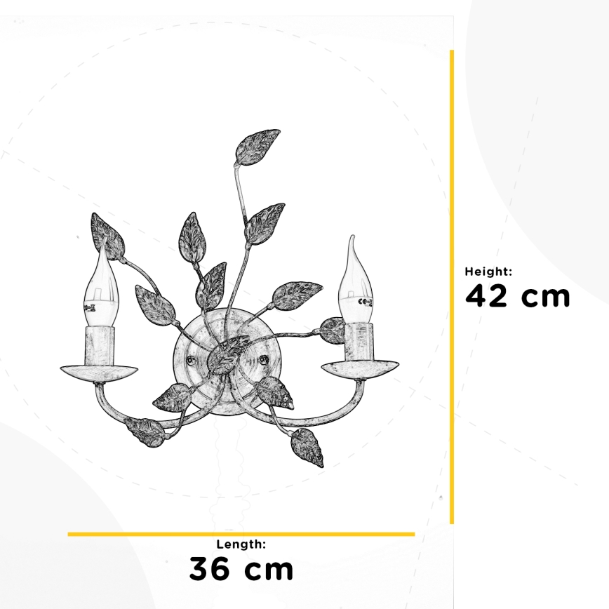 ONLI - Wandleuchte COLLANA 1xE14/6W/230V bronzen/golden