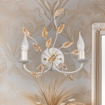 ONLI - Wandleuchte COLLANA 1xE14/6W/230V weiß/golden