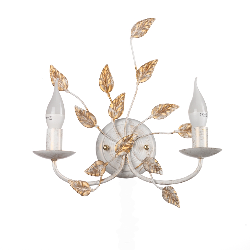 ONLI - Wandleuchte COLLANA 1xE14/6W/230V weiß/golden