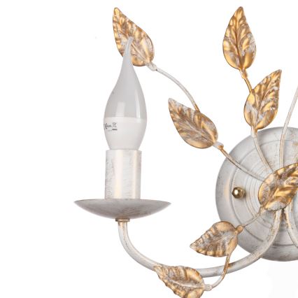 ONLI - Wandleuchte COLLANA 1xE14/6W/230V weiß/golden