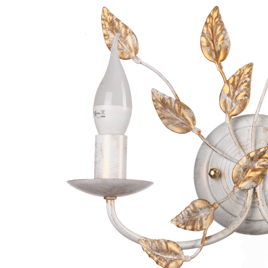 ONLI - Wandleuchte COLLANA 1xE14/6W/230V weiß/golden