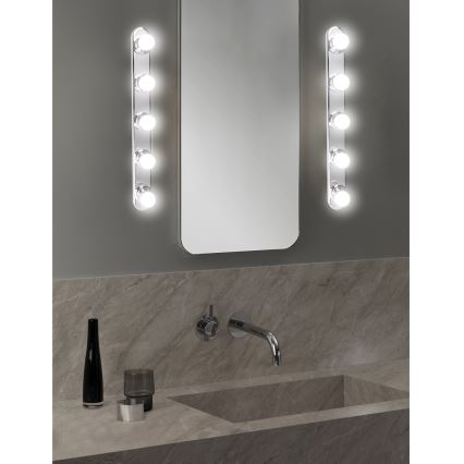 ONLI - Wandleuchte HOLLYWOOD 5xE14/6W/230V glänzendes Chrom