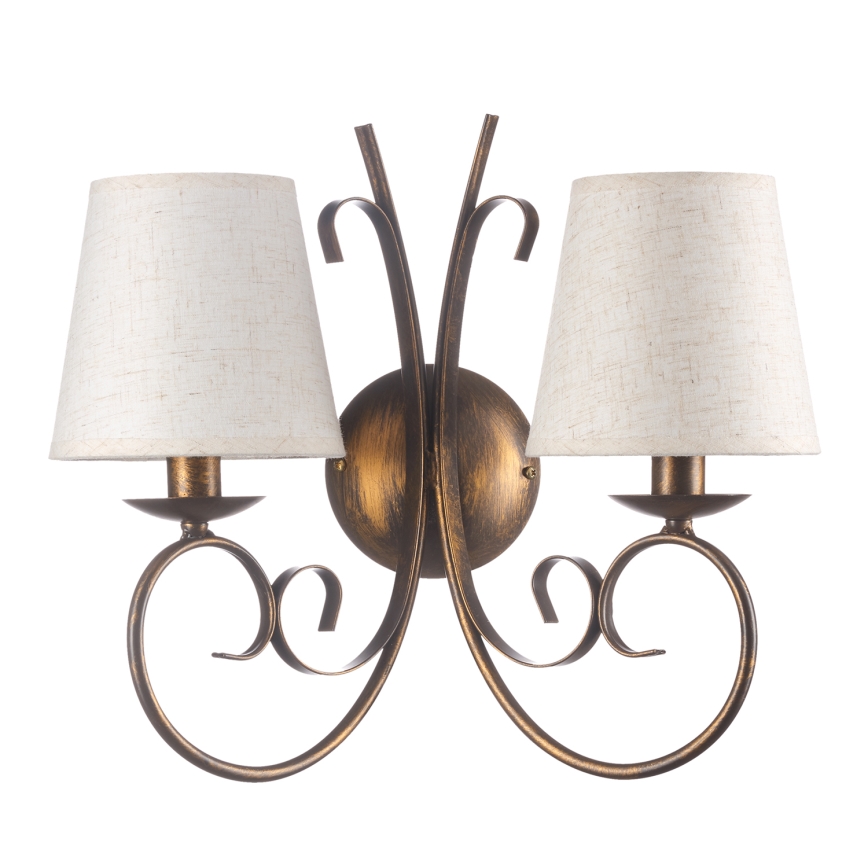 ONLI - Wandleuchte POMPEI 2xE14/6W/230V bronzen