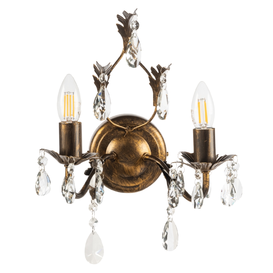 ONLI - Wandleuchte TERESA 2xE14/6W/230V Bronze