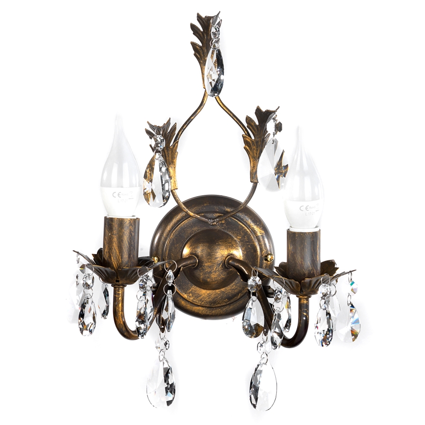 ONLI - Wandleuchte TERESA 2xE14/6W/230V Bronze