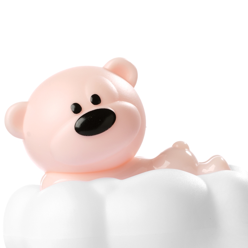 ONLI - LED Wiederaufladbares Kinder-Nachtlicht NUVOLINA LED/2,5W/5V 300 mAh Bär/rosa